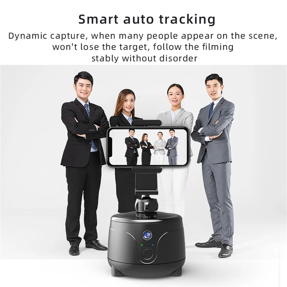 Y8 360 Degrees Rotation Smart AI Gimbal Face Tracking Camera Mobile Phone Holder Stand - Black - 7