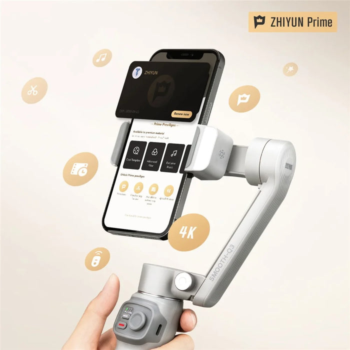 ZHIYUN SMOOTH-Q3 Portable 3-Axis Smartphone Handheld Gimbal with Tripod Storage Bag Kit Set - 6
