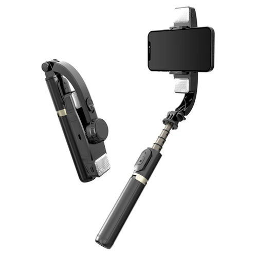 Q08D Automatic Balance Gimbal Stabilizer Mini Extendable Selfie Stick with Fill Light for Video Shooting Selfie Taking - 1