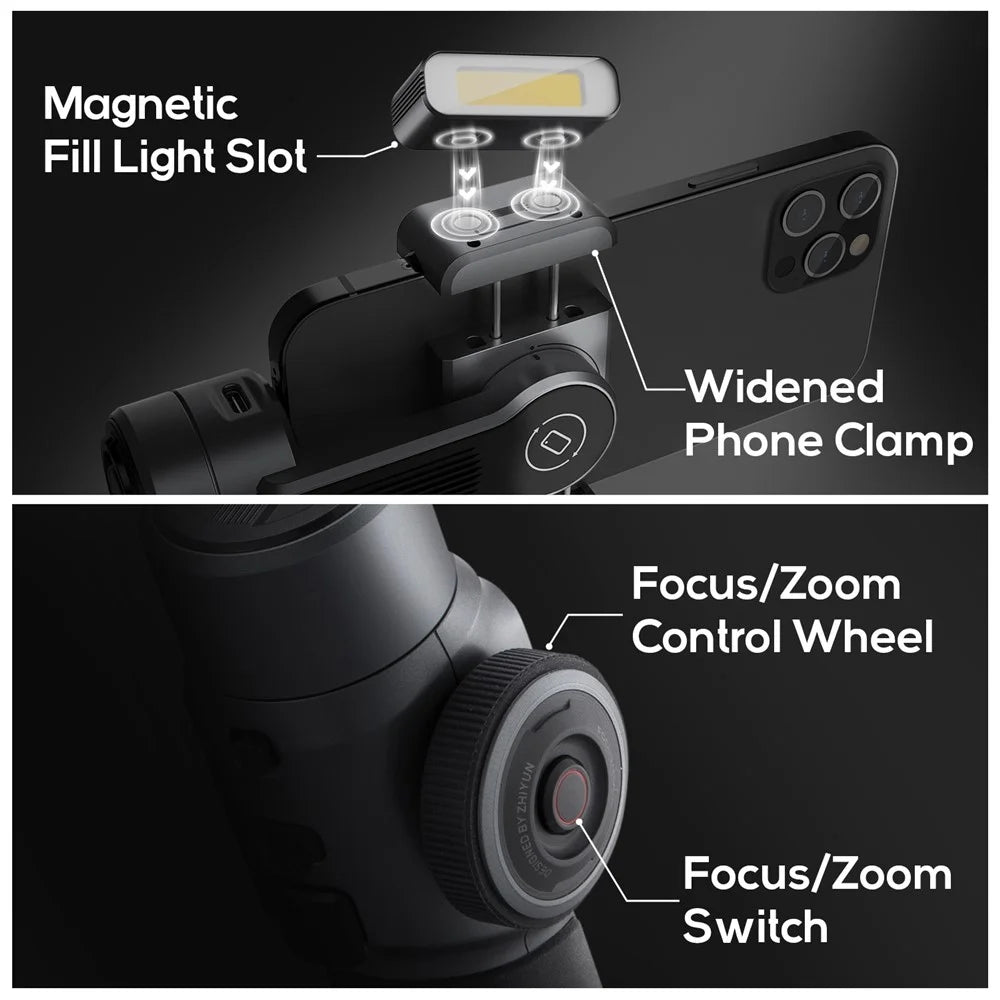 ZHIYUN SMOOTH 5  3-Axis Anti-shake Mobile Phone Handheld Gimbal Holder Live Streaming Stabilizer Photography Bracket with Tripod - Standard Version - 3