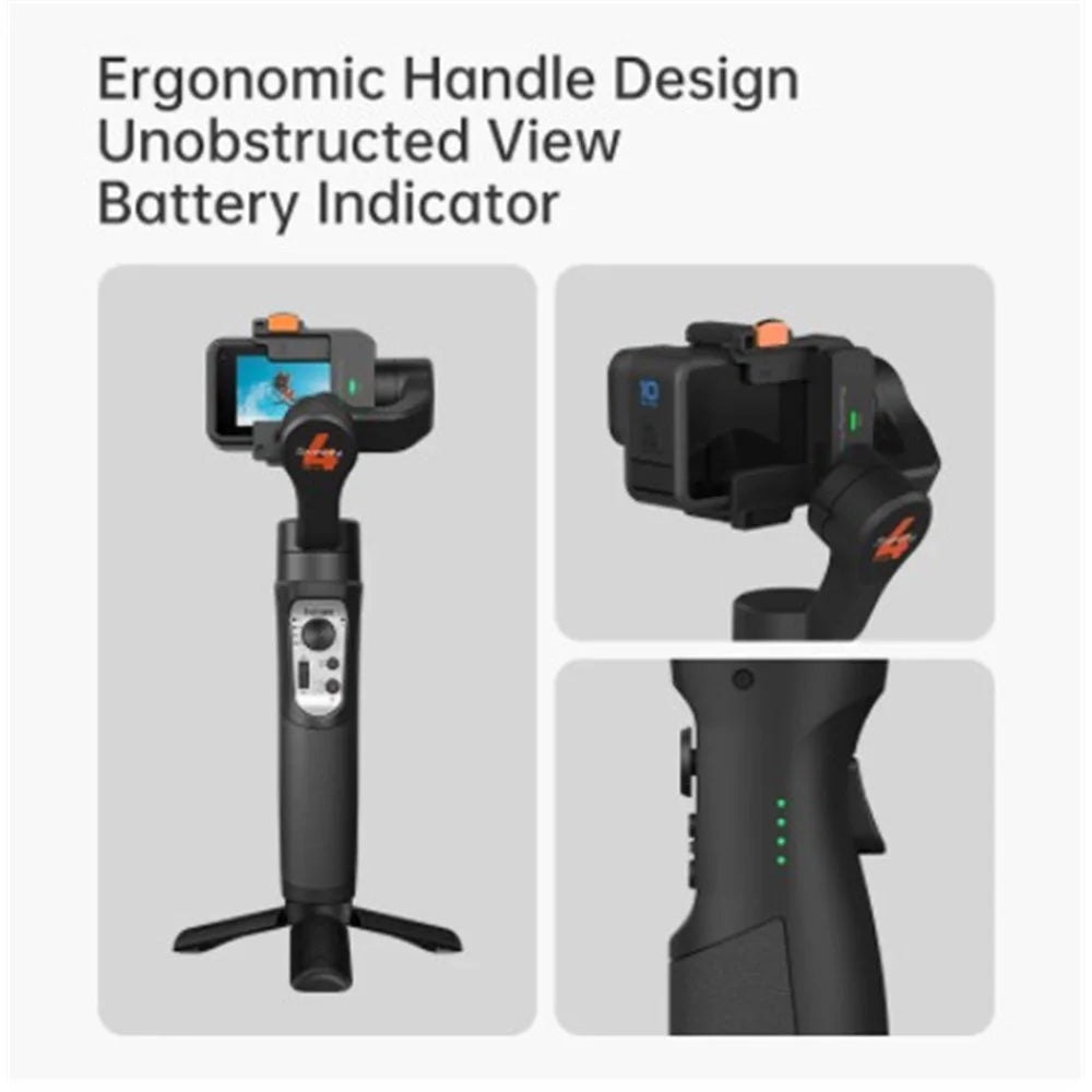 HOHEM iSteady Pro4 Action Camera Holder Anti-shake Handheld Gimbal Live Streaming Stabilizer with Tripod for GoPro Hero/Insta360 One R - 7