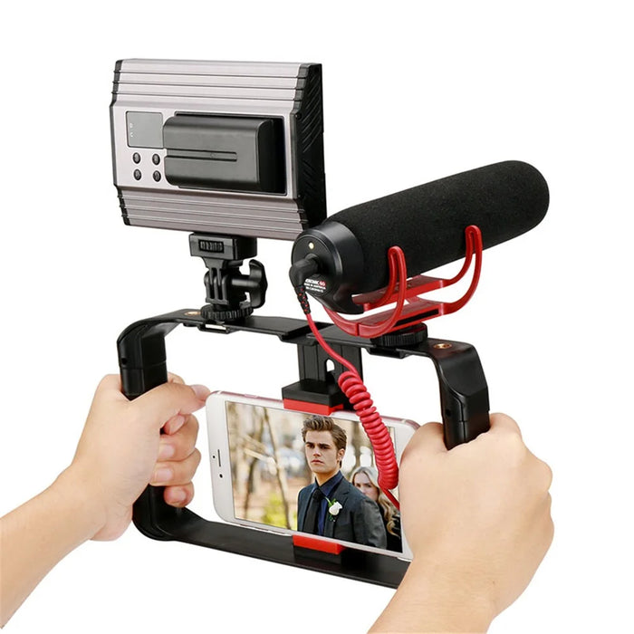 Video Stabilizer Practical Camera Camcorder Phone Stabilizer Vlog Video Holder Position Shooting Live Camera Mount - 4