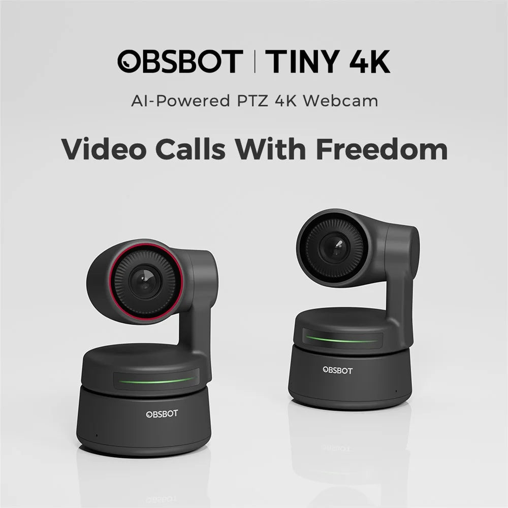 OBSBOT TINY 4K AI-Powered PTZ Webcam AI-Tracking Auto-Framing Gesture Control HDR Video Recording Live Streaming Camera - 7
