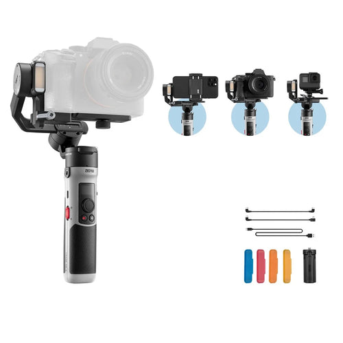 ZHIYUN CRANE-M2S Handheld Gimbal Stabilizer for Mirrorless/Action Camera Portable Tripod Camera Holder for Photography Live-streaming - Standard Version - 1