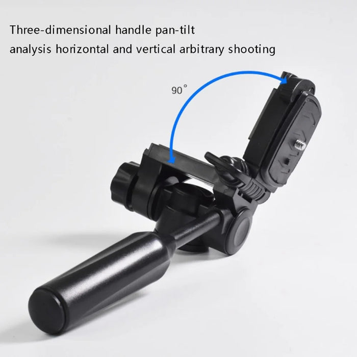 Q111 Adjustable Gimbal Panoramic Tripod Connector Quick Release Plate Camera Mobile Phone Mount with Plastic Handle - 2