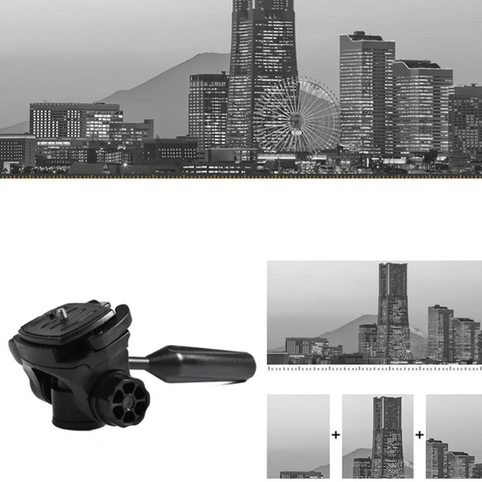 Q111 Adjustable Gimbal Panoramic Tripod Connector Quick Release Plate Camera Mobile Phone Mount with Plastic Handle - 5