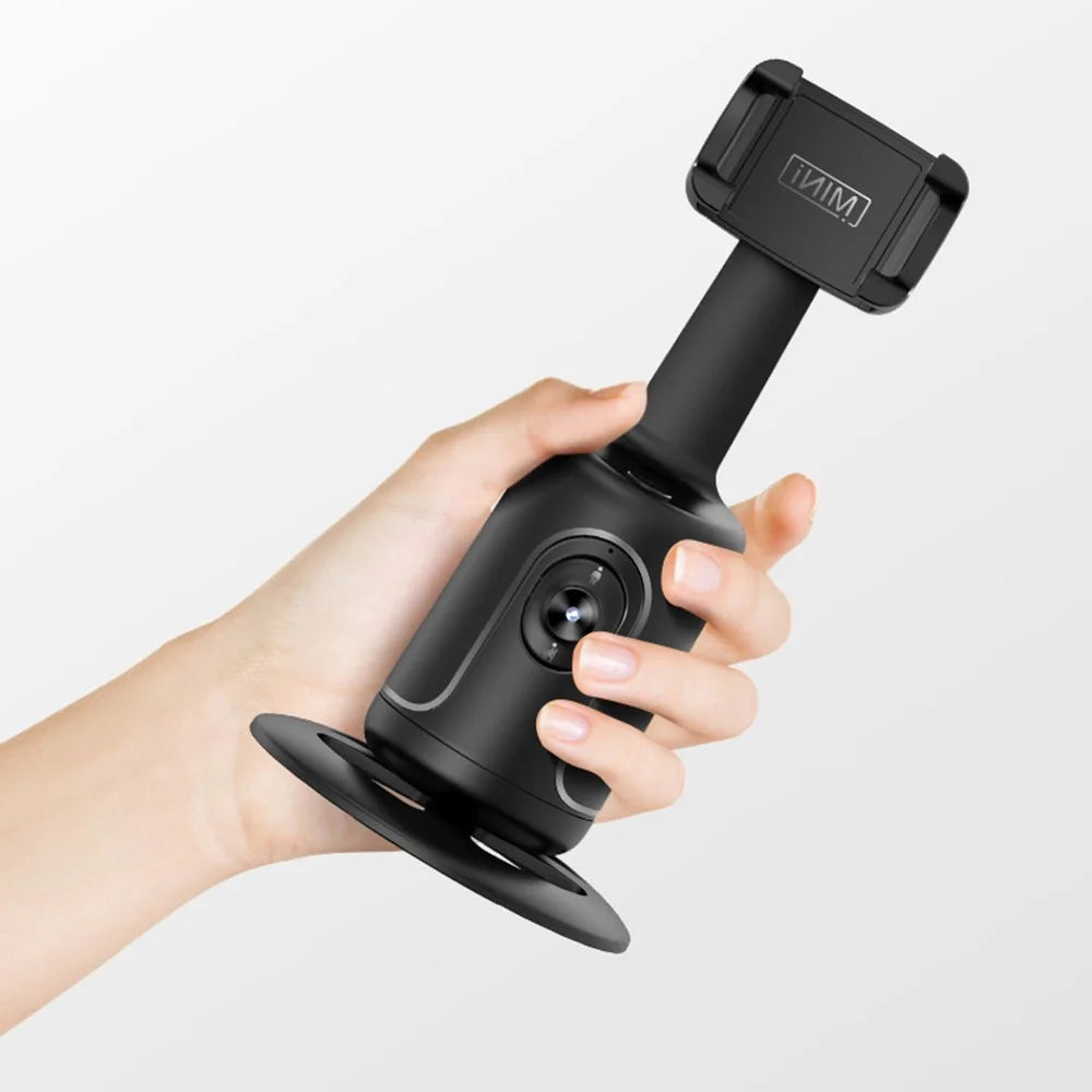 P01 Auto Face Tracking Tripod 360-Degree Rotation Phone Camera Mount Smart Shooting Phone Motion Tracking Holder for Live Vlog Streaming Video - Black - 5
