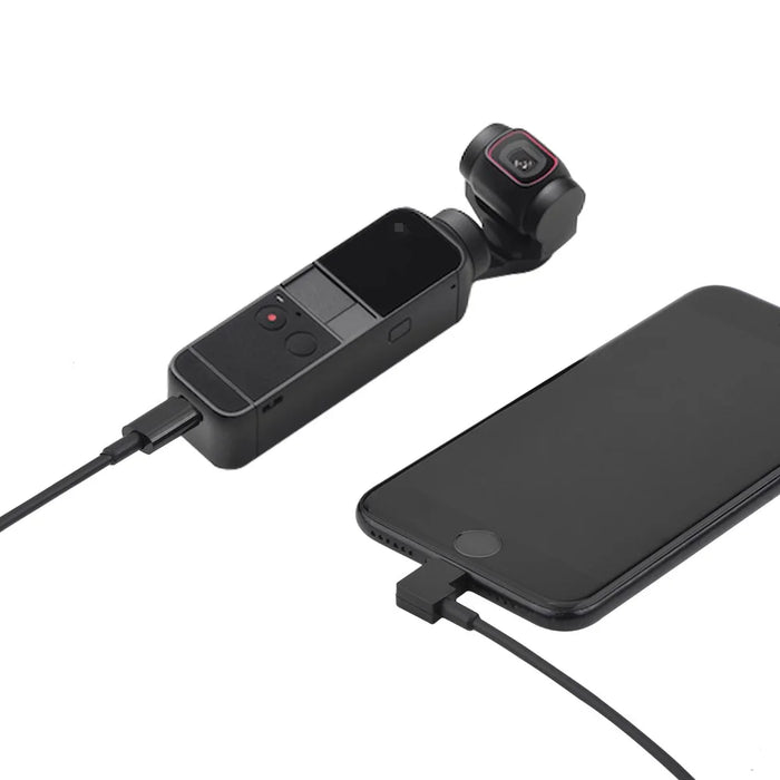 BRDRC DJI-5016 Selfie Stick for DJI OSMO Pocket 2 Handheld Gimbal Stabilizer Cable Phone Clip Module Extension Pole - Type C to Micro - 7