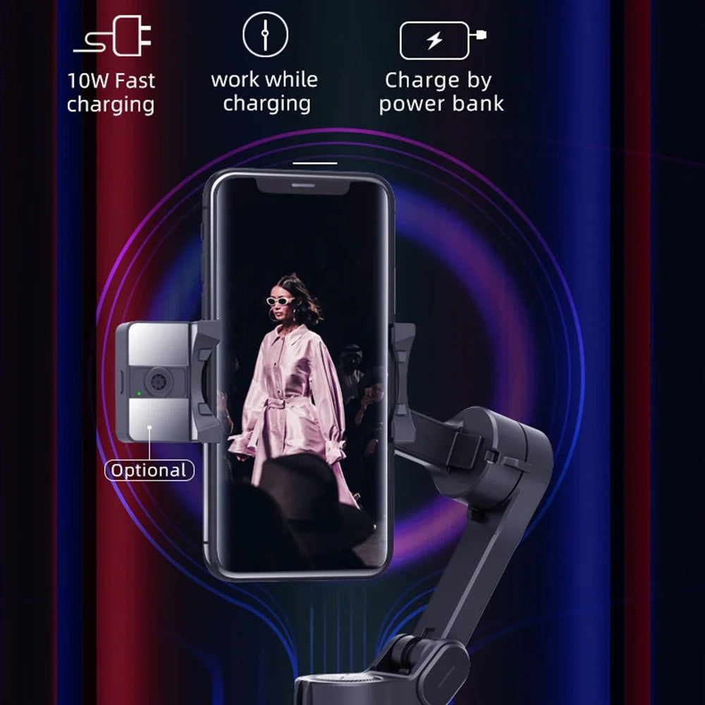 L9 Smartphone Gimbal Stabilizer Foldable Anti-Shake Phone Gimbal Built-in Extension Rod for Video Recording Vlog - 4