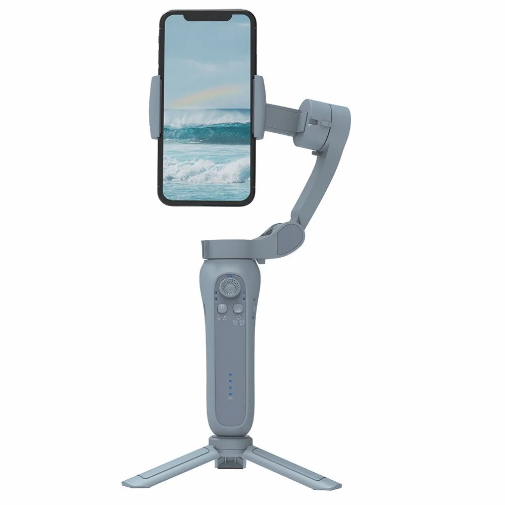 L7B Pro 3-Axis Gimbal Smartphone Stabilizer Foldable Tripod Stand Phone Gimbal with 360-Degree Face Tracking Function - Grey - 2
