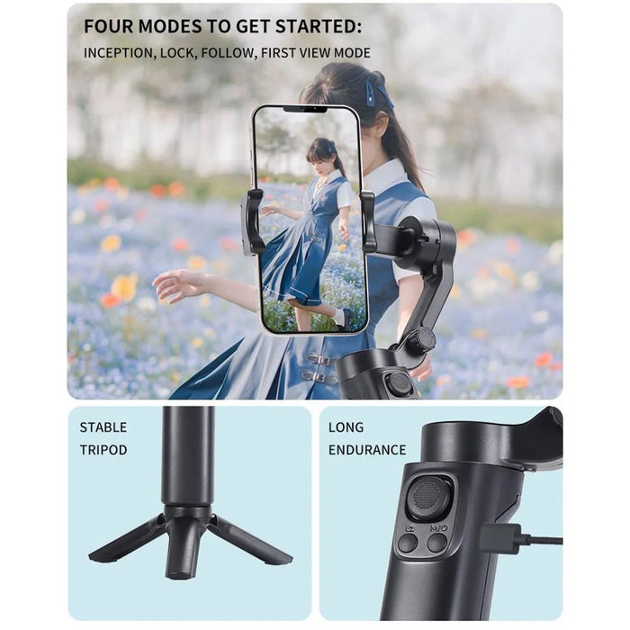 F5plus Three-Axis Gimbal Stabilizer Anti-Shake Foldable Phone Gimbal for Video Recording Vlog (without App) - 4