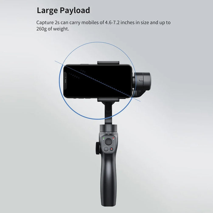 XIAOMIYUPING FUNSNAP Capture2s 3-Axis Handheld Gimbal Anti-Shake Stabilizer Selfie Stick for GoPro Hero, Cell Phones - 7