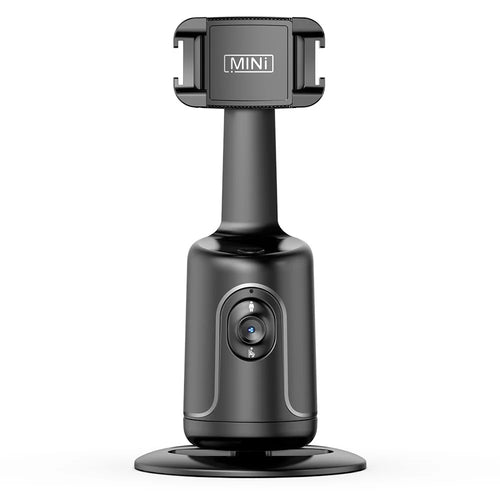P01 pro 360-Degree Intelligent Tracking Gimbal Camera with Cold Shoe Portable Gimbal Stabilizer - Black - 1