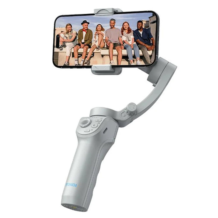 M01 Handheld Gimbal Stabilizer Anti-Shake 3-Axis Cell Phone Stabilizer with Fill Light, Face Follow Photography for Live Streaming - 1