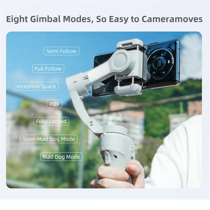M01 Handheld Gimbal Stabilizer Anti-Shake 3-Axis Cell Phone Stabilizer with Fill Light, Face Follow Photography for Live Streaming - 3