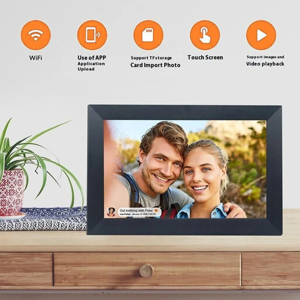 CSD01 10.1 Inch HD Touch Screen Smart Digital Photo Frame Android 6.0 WiFi Electronic Album - Black - 2