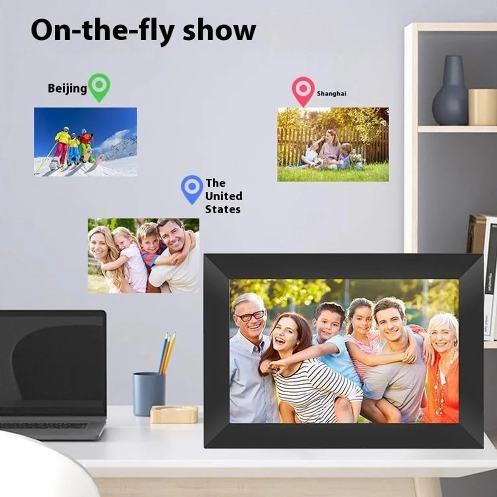 CSD01 10.1 Inch HD Touch Screen Smart Digital Photo Frame Android 6.0 WiFi Electronic Album - Black - 5