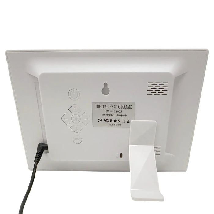 8 Inch Digital Photo Frame 1024x600 IPS Display Electronic Album with USB/SD Card Slot - White - 2