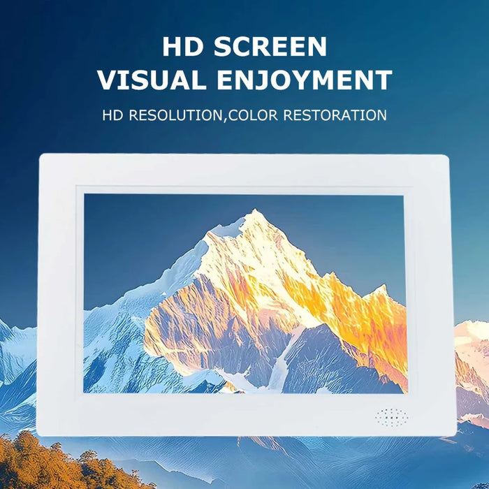 8 Inch Digital Photo Frame 1024x600 IPS Display Electronic Album with USB/SD Card Slot - White - 5