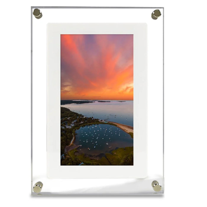 7-inch Digital Photo Frame Transparent Acrylic 600x1024 Video Picture Display Screen with 1G Memory - US Plug - 1