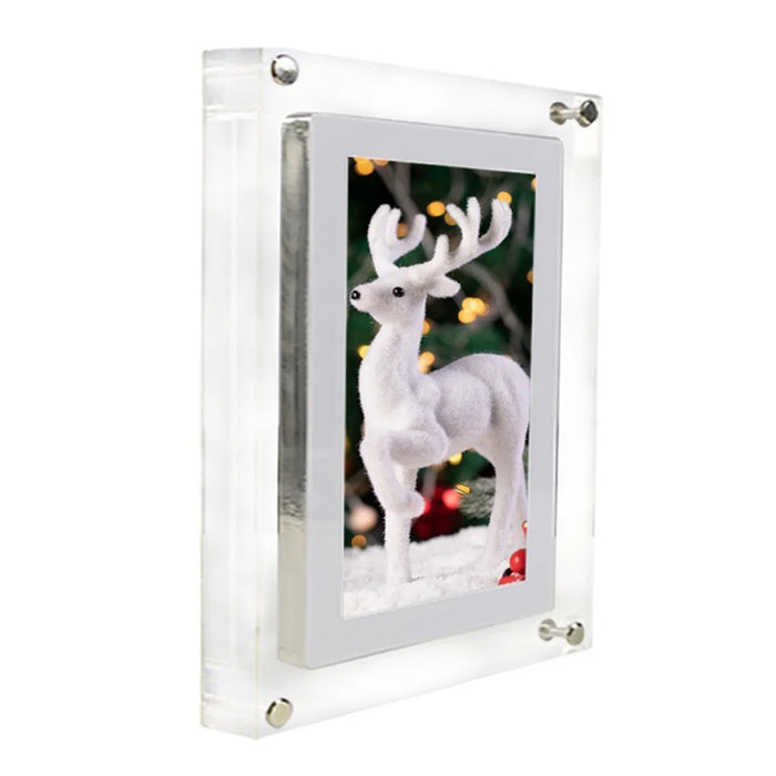 7-inch Digital Photo Frame Transparent Acrylic 600x1024 Video Picture Display Screen with 1G Memory - US Plug - 2