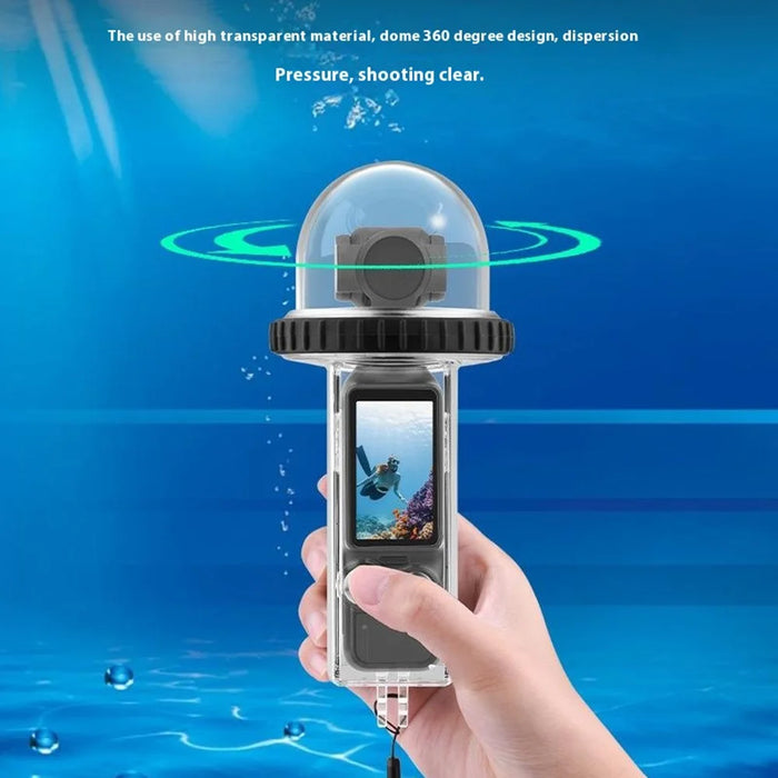 BRDRC Waterproof Case for DJI Osmo Pocket 3 40m Underwater Diving Action Camera Protector - Transparent - 6