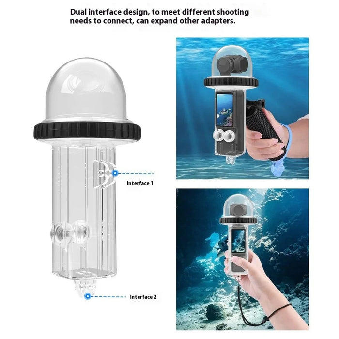 BRDRC Waterproof Case for DJI Osmo Pocket 3 40m Underwater Diving Action Camera Protector - Transparent - 7