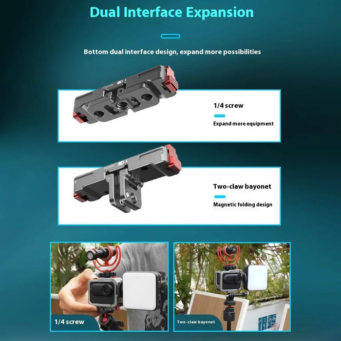 FLYMILE Camera Mount Adapter for Insta360 GO3 / GO3S Magnetic Quick Release Bracket Camera Accessories - 7