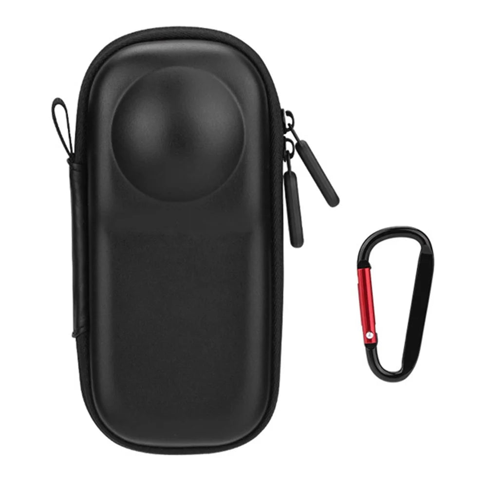 BRDRC For Insta360 X5 / Insta360 X4 Action Camera Drop-Proof Storage Case Portable Protective Bag, Support Lens Cover - PU Material - 1
