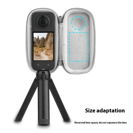 BRDRC For Insta360 X3 / One X2 / One X Action Camera Storage Case PU Protective Bag - Black - 2