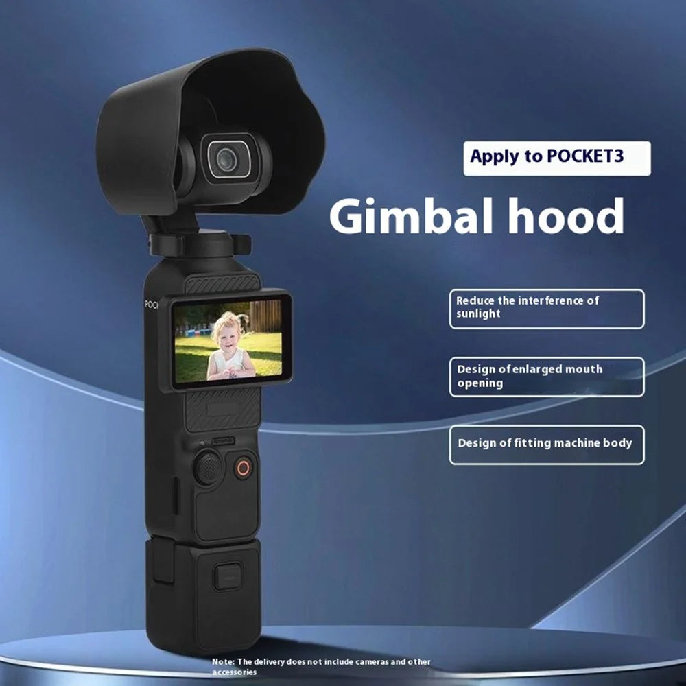 BRDRC For DJI Osmo Pocket 3 Lens Hood Anti-Glare Protection Sunshade Gimbal Camera Accessories - 4