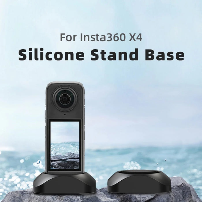 BRDRC Silicone Stand Base for Insta360 X4 Action Camera Desktop Holder - 3