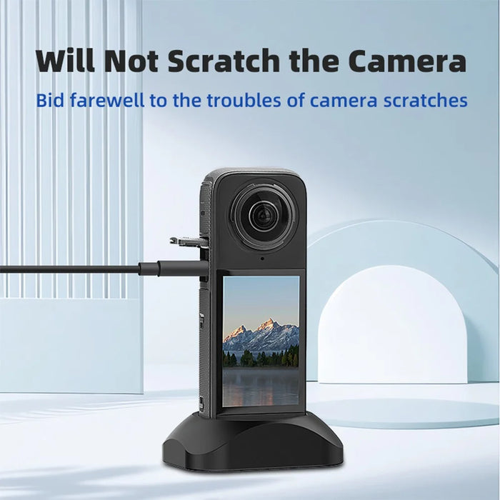 BRDRC Silicone Stand Base for Insta360 X4 Action Camera Desktop Holder - 5