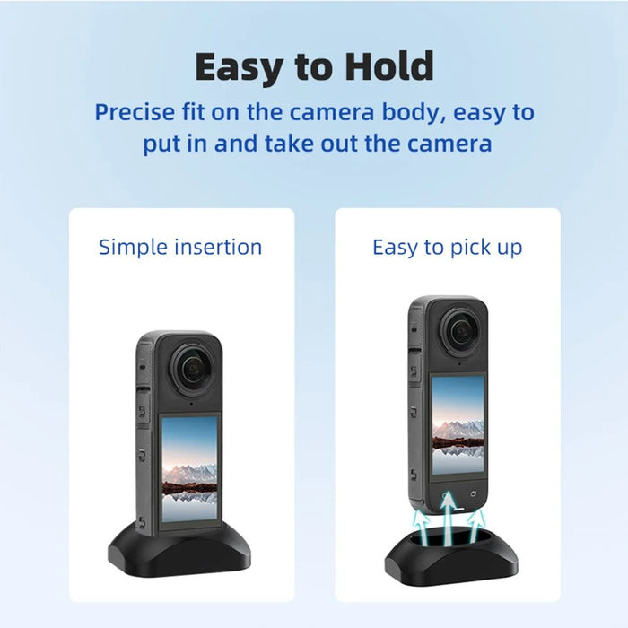 BRDRC Silicone Stand Base for Insta360 X4 Action Camera Desktop Holder - 6