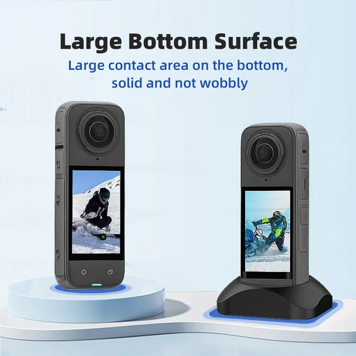 BRDRC Silicone Stand Base for Insta360 X4 Action Camera Desktop Holder - 7