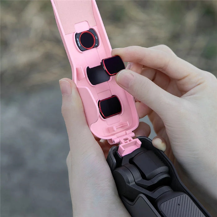 STARTRC For DJI Osmo Pocket 3 Camera Protective Case Plastic Portable Anti Drop Flip Cover - Pink - 6