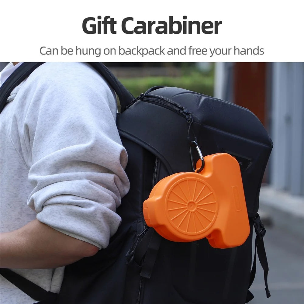 SUNNYLIFE FP-SN953 For DJI Flip Drone Carry Case Gourd Shaped Shockproof Storage Case with Lanyard and Carabiner - Orange - 3