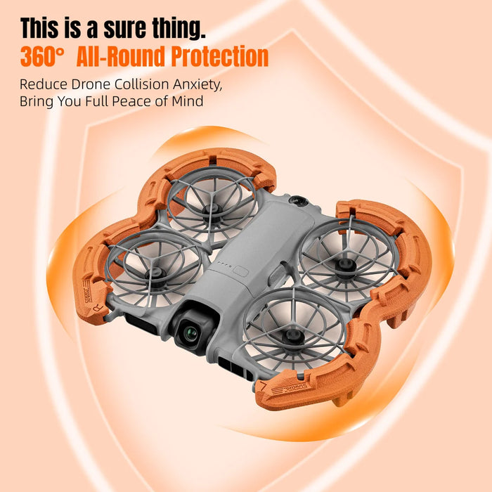 STARTRC For DJI Neo 2 Drone Heightened Landing Gear EVA Anti-Collision Frame Buoyancy Ring - Orange - 4