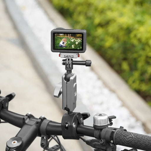 FLYMILE For DJI Osmo Action 6  /  Nano Magnetic Quick Release Mount 360° Rotating Aluminum Alloy Base Dual Port Design - Gunmetal - 2