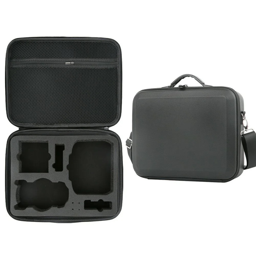 For DJI Lito 1 / Lito X1 Drone Carrying Case PU Portable Storage Bag Hard Shell Protective Cover - Black - 1