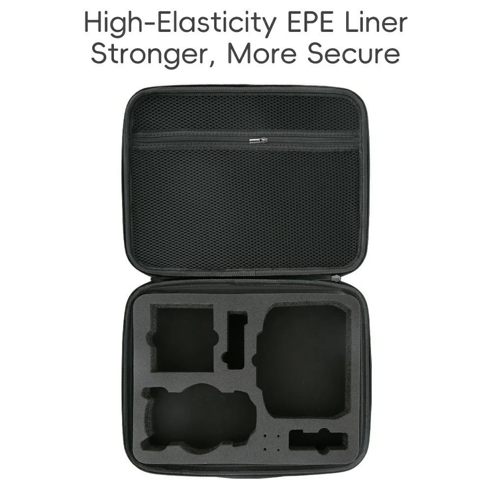 For DJI Lito 1 / Lito X1 Drone Carrying Case PU Portable Storage Bag Hard Shell Protective Cover - Black - 4
