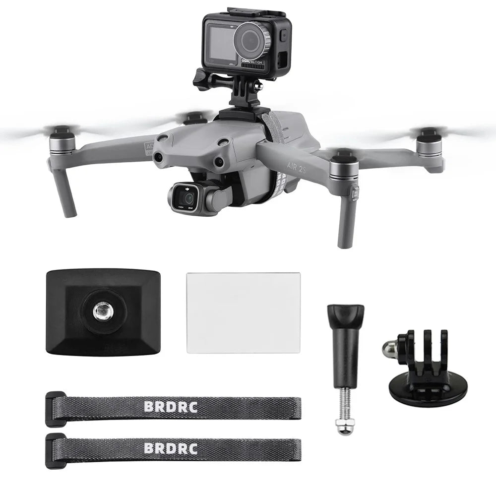 2Pcs Top Extension Kit Camera Fill Light Bracket Mount Holder for DJI Osmo Action/GoPro Sports Cameras - 1