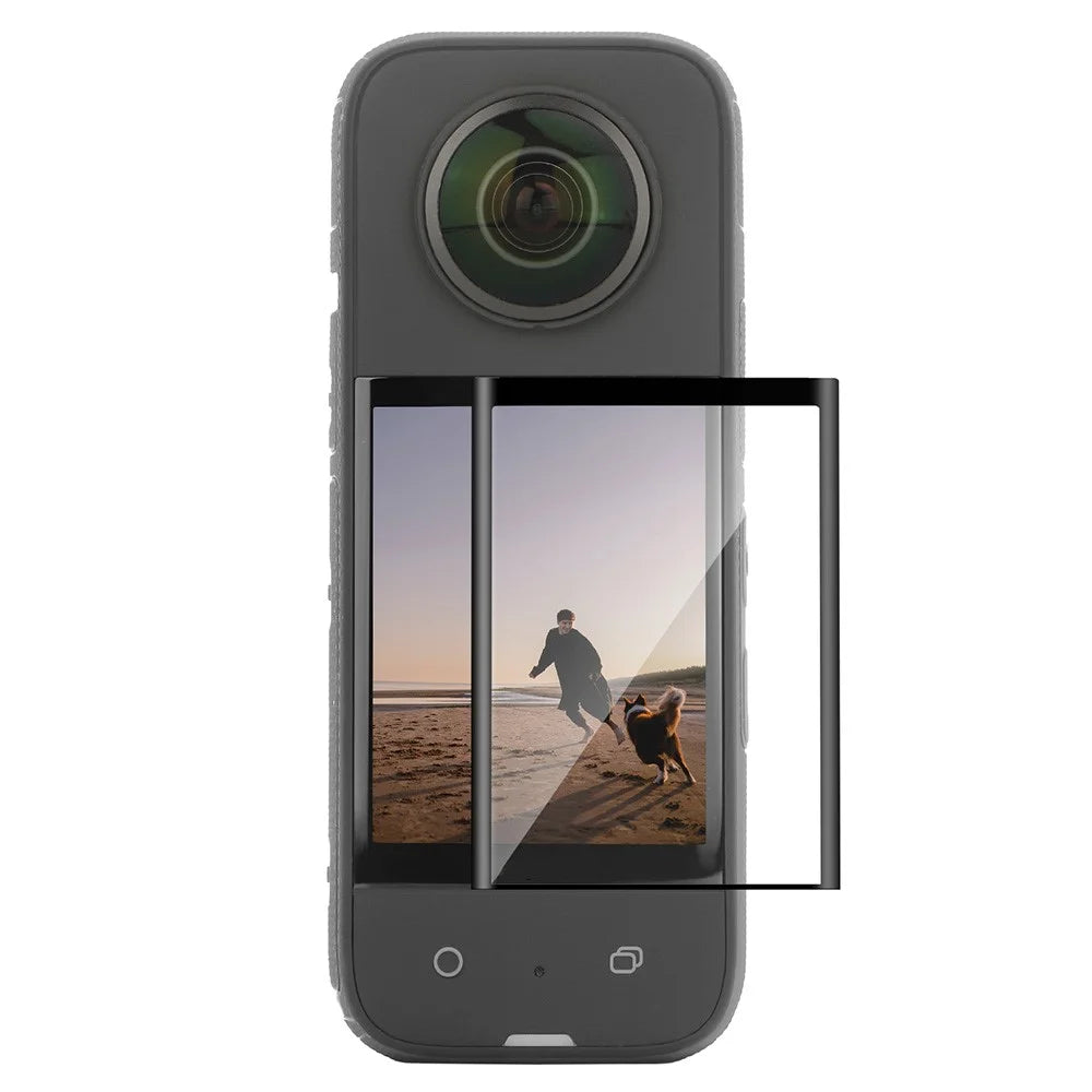 SUNNYLIFE IST-BHM498 1 Set Camera Screen Protector Kit for Insta360 X3, HD Clear Curved Design Full Covering Tempered Glass Screen Film - 1