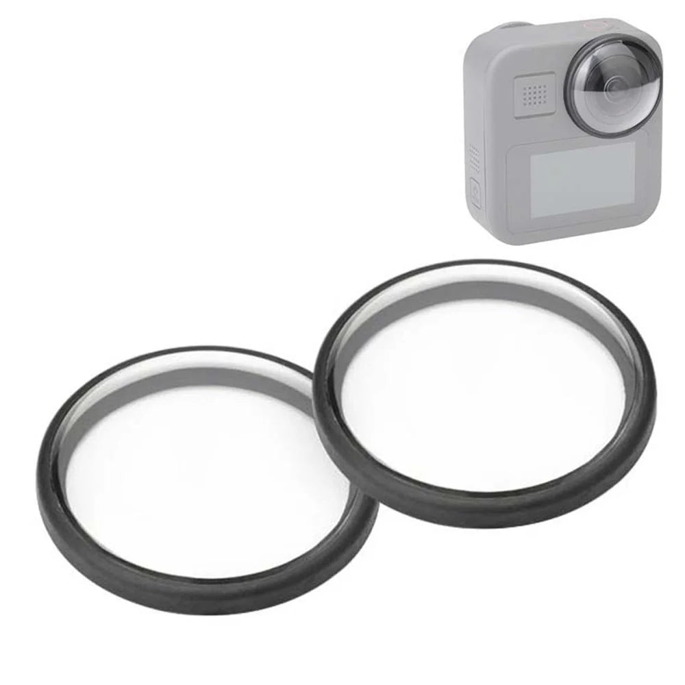 BRDRC DJI-7215 For GoPro Max 2Pcs Acrylic Lens Protective Cover Anti-dust Sport Camera Lens Cap - 1