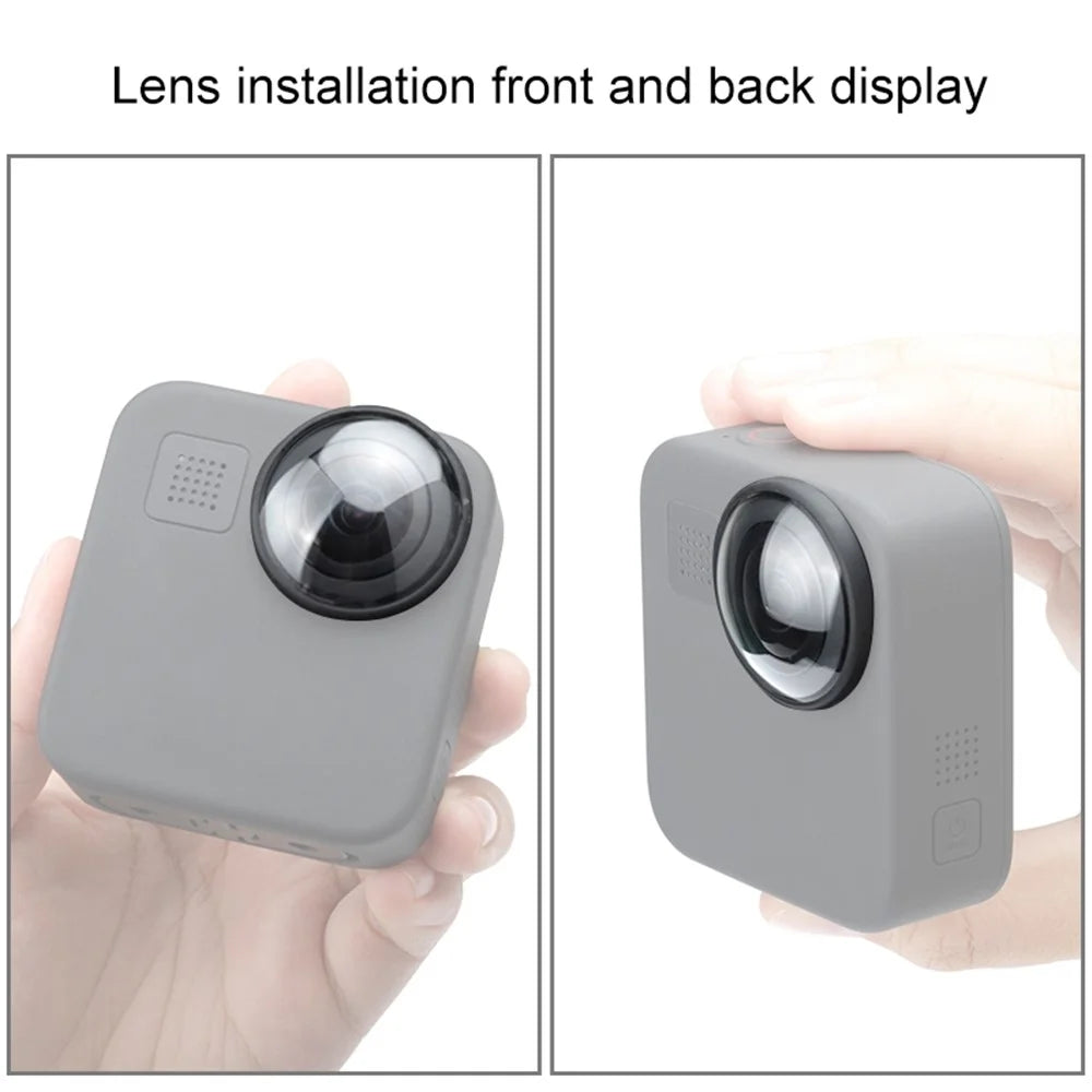 BRDRC DJI-7215 For GoPro Max 2Pcs Acrylic Lens Protective Cover Anti-dust Sport Camera Lens Cap - 7