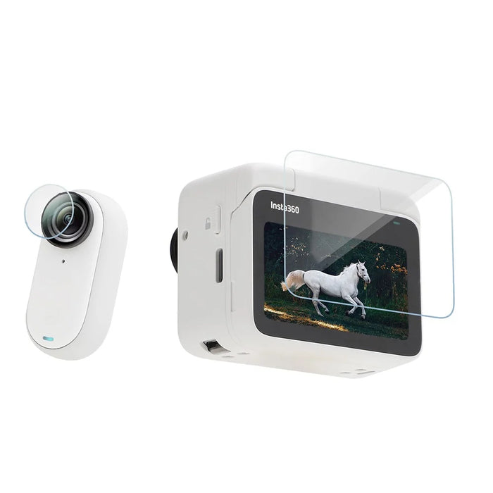 SUNNYLIFE 1Pc For Insta360 GO 3 Action Camera Tempered Glass 9H Hardness Lens Film + Screen Protector Set - 1