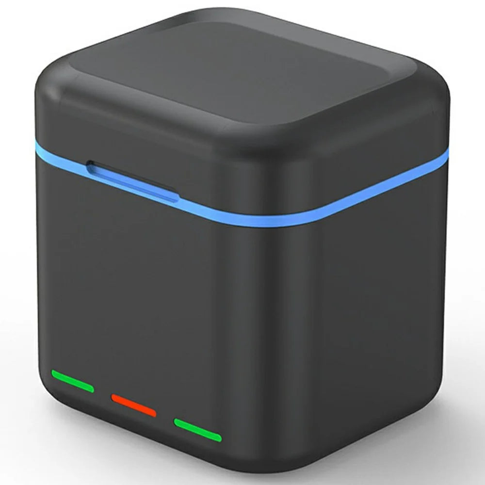 3-Channel USB Battery Charger for GoPro Hero 13 Battery Charging Case TF Card Storage Box - Black - 1