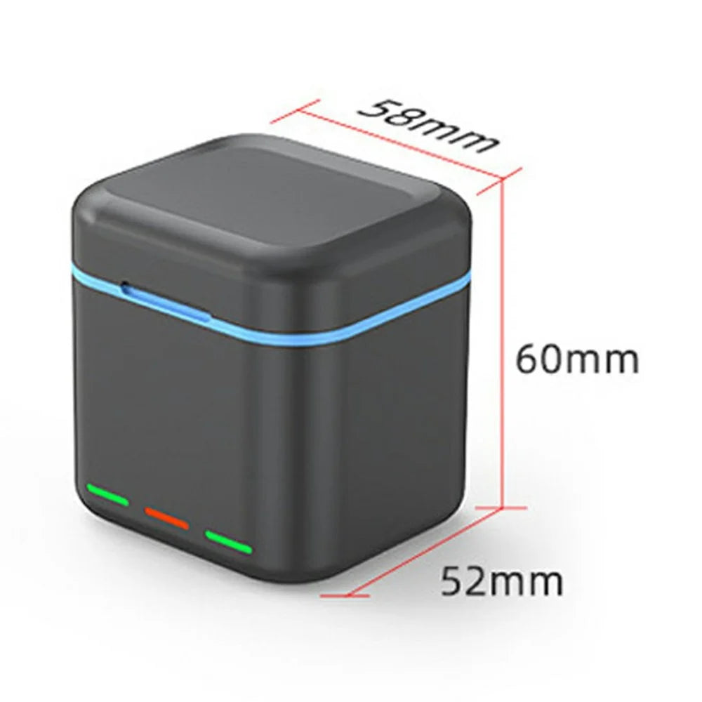 3-Channel USB Battery Charger for GoPro Hero 13 Battery Charging Case TF Card Storage Box - Black - 5