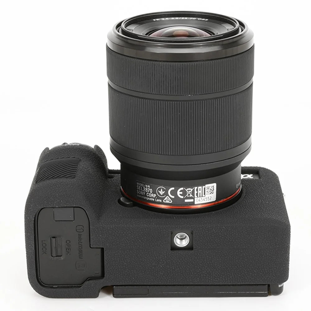 For Sony A7C II / A7CR Textured Case Anti-Scratch Silicone Cover Camera Sleeve - Black - 6