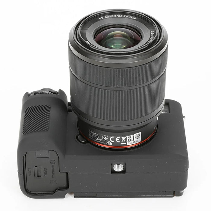 For Sony A7C II / A7CR Anti-Drop Camera Cover Glossy Silicone Protective Case - Black - 4